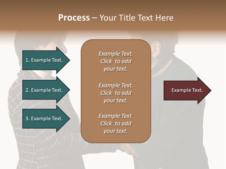 Senior Executive Partners Or Care Giver And Mature Woman PowerPoint Template