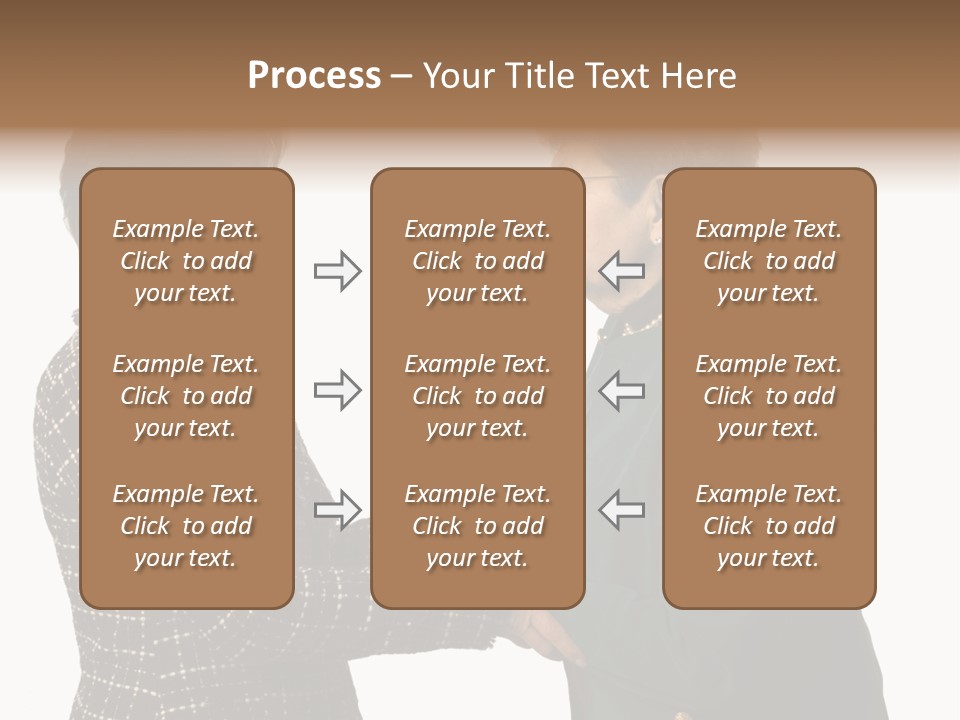 Senior Executive Partners Or Care Giver And Mature Woman PowerPoint Template
