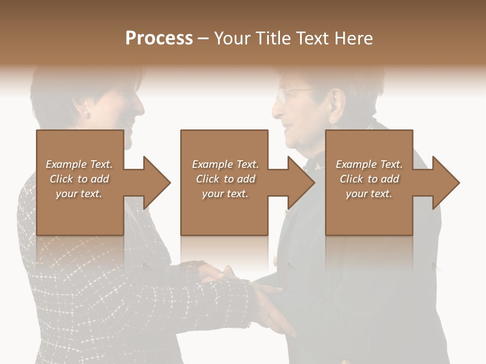 Senior Executive Partners Or Care Giver And Mature Woman PowerPoint Template