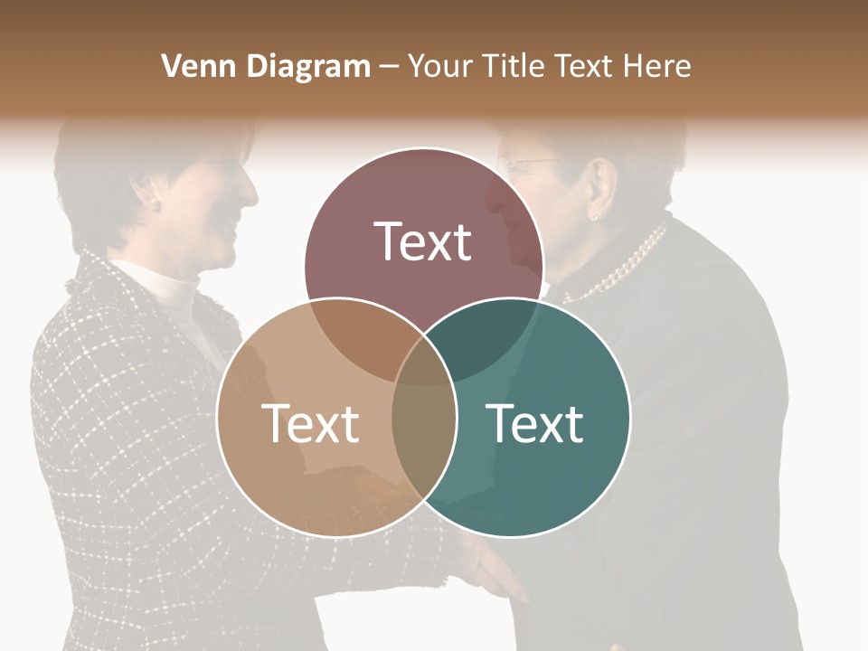 Senior Executive Partners Or Care Giver And Mature Woman PowerPoint Template