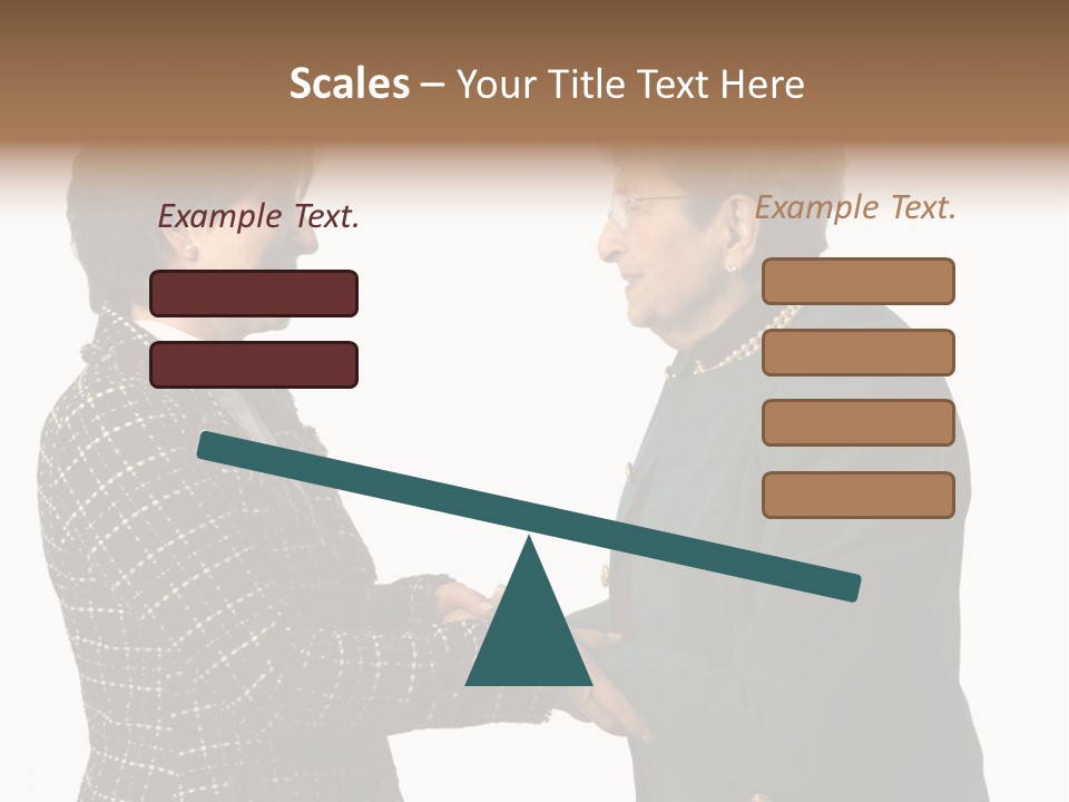 Senior Executive Partners Or Care Giver And Mature Woman PowerPoint Template