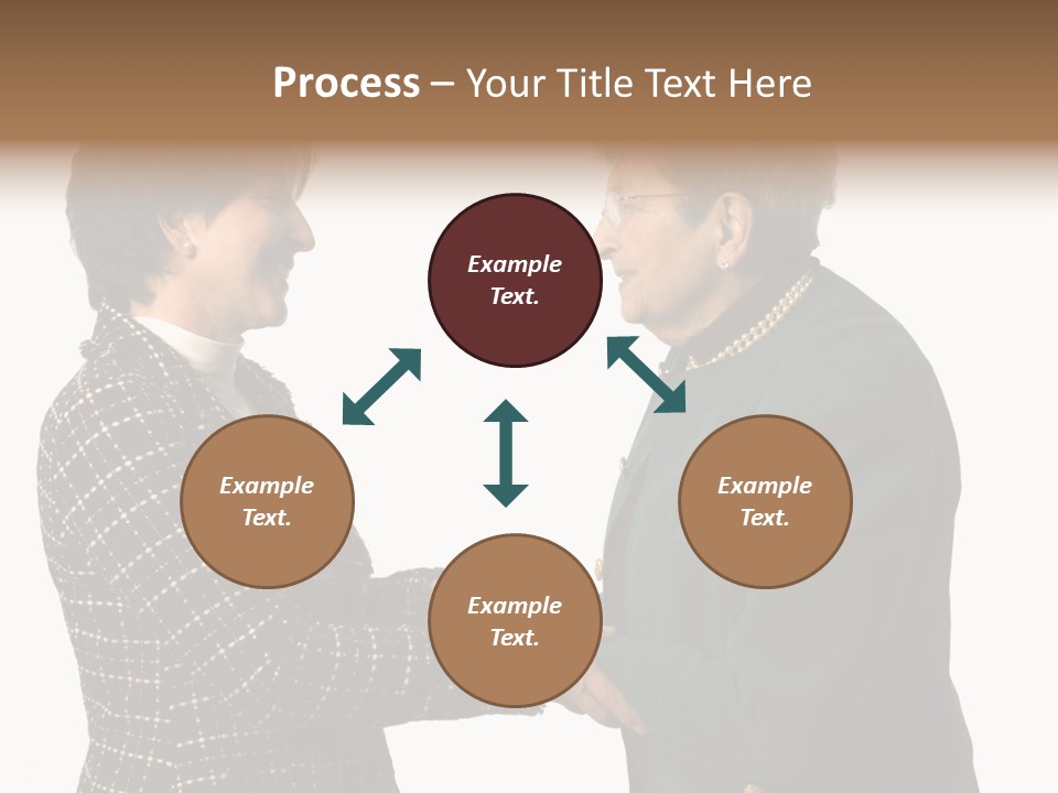 Senior Executive Partners Or Care Giver And Mature Woman PowerPoint Template