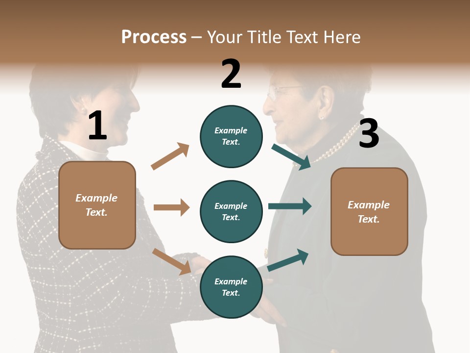 Senior Executive Partners Or Care Giver And Mature Woman PowerPoint Template