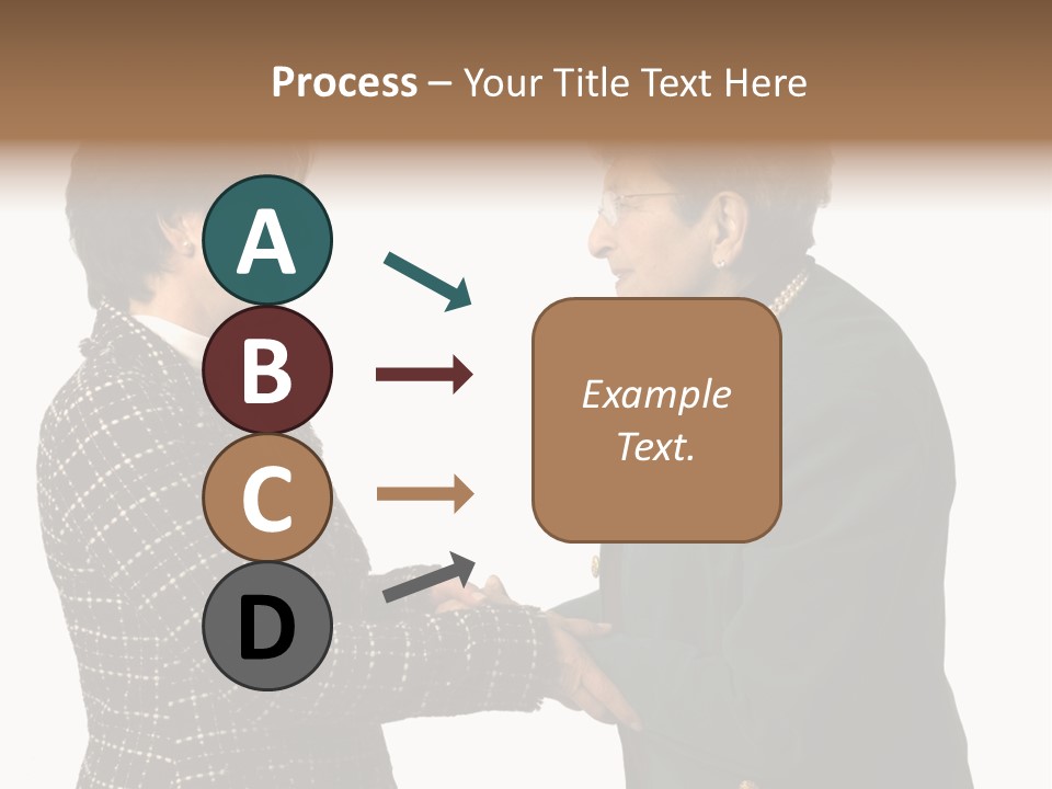 Senior Executive Partners Or Care Giver And Mature Woman PowerPoint Template