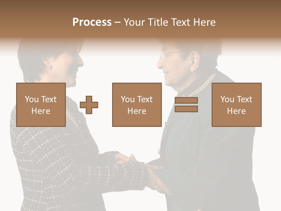 Senior Executive Partners Or Care Giver And Mature Woman PowerPoint Template