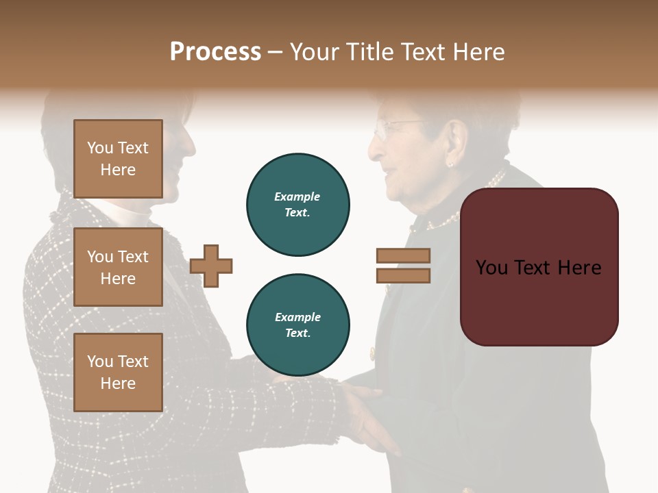 Senior Executive Partners Or Care Giver And Mature Woman PowerPoint Template