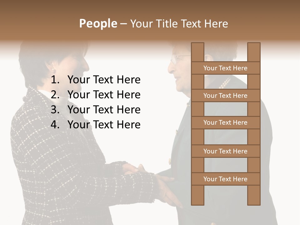 Senior Executive Partners Or Care Giver And Mature Woman PowerPoint Template