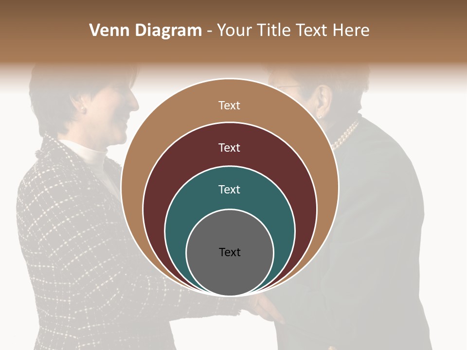 Senior Executive Partners Or Care Giver And Mature Woman PowerPoint Template