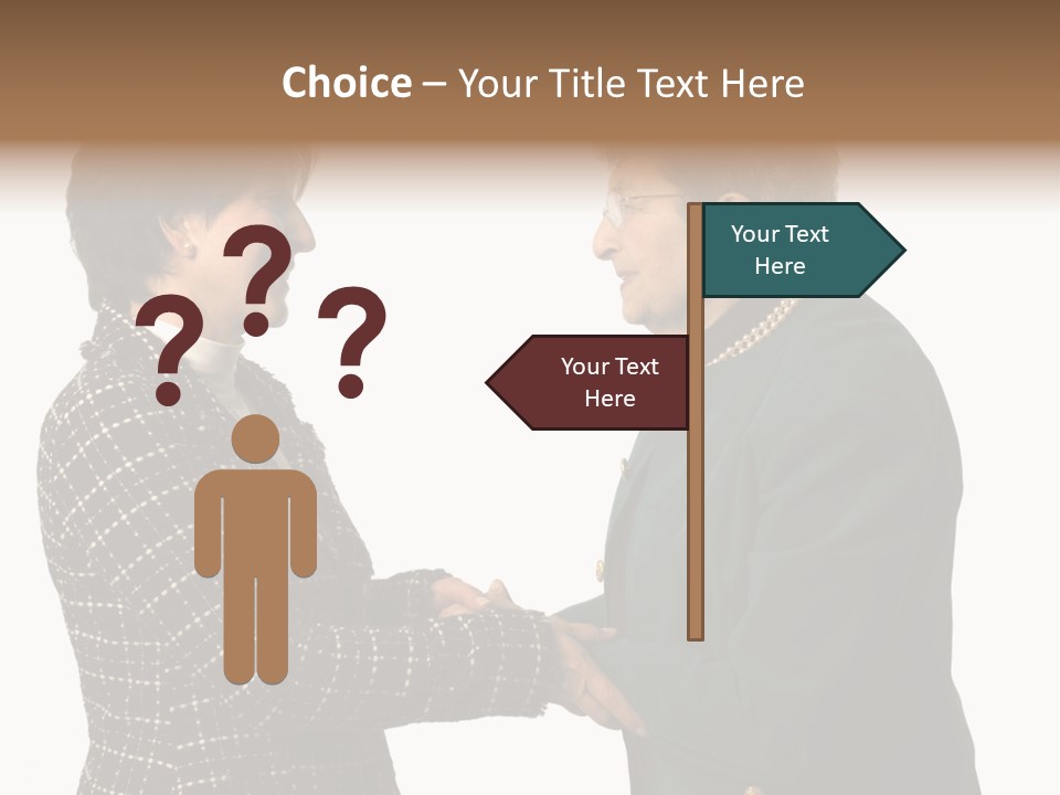 Senior Executive Partners Or Care Giver And Mature Woman PowerPoint Template