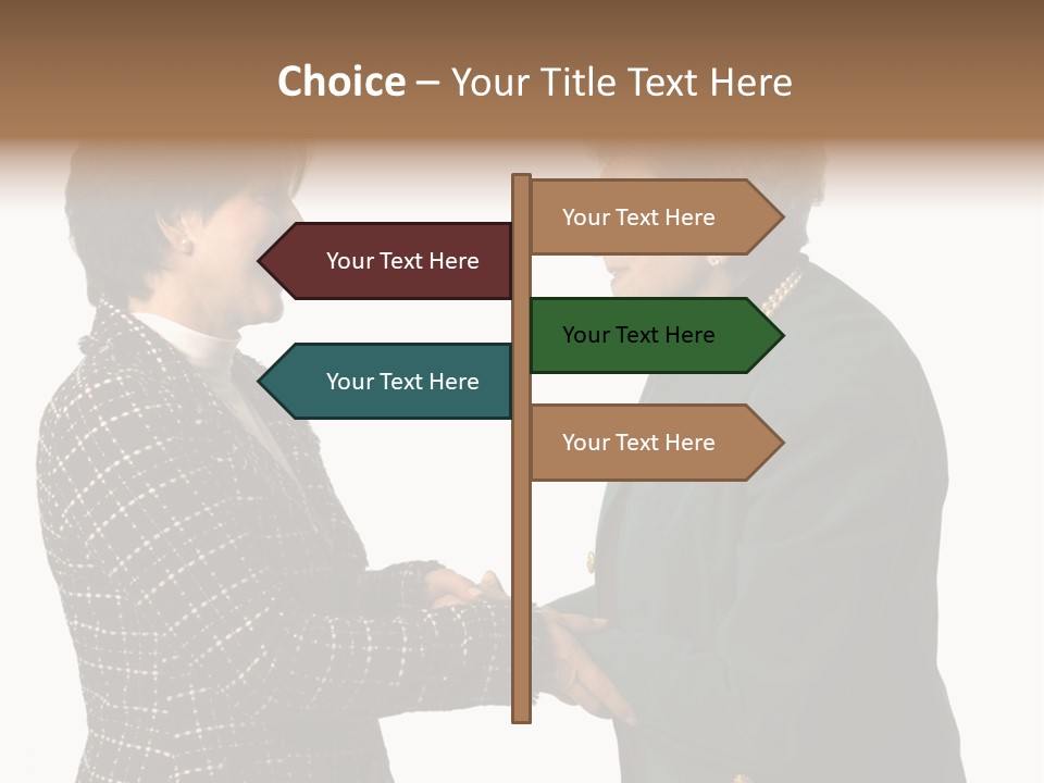 Senior Executive Partners Or Care Giver And Mature Woman PowerPoint Template