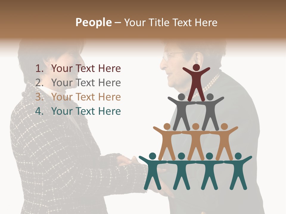 Senior Executive Partners Or Care Giver And Mature Woman PowerPoint Template