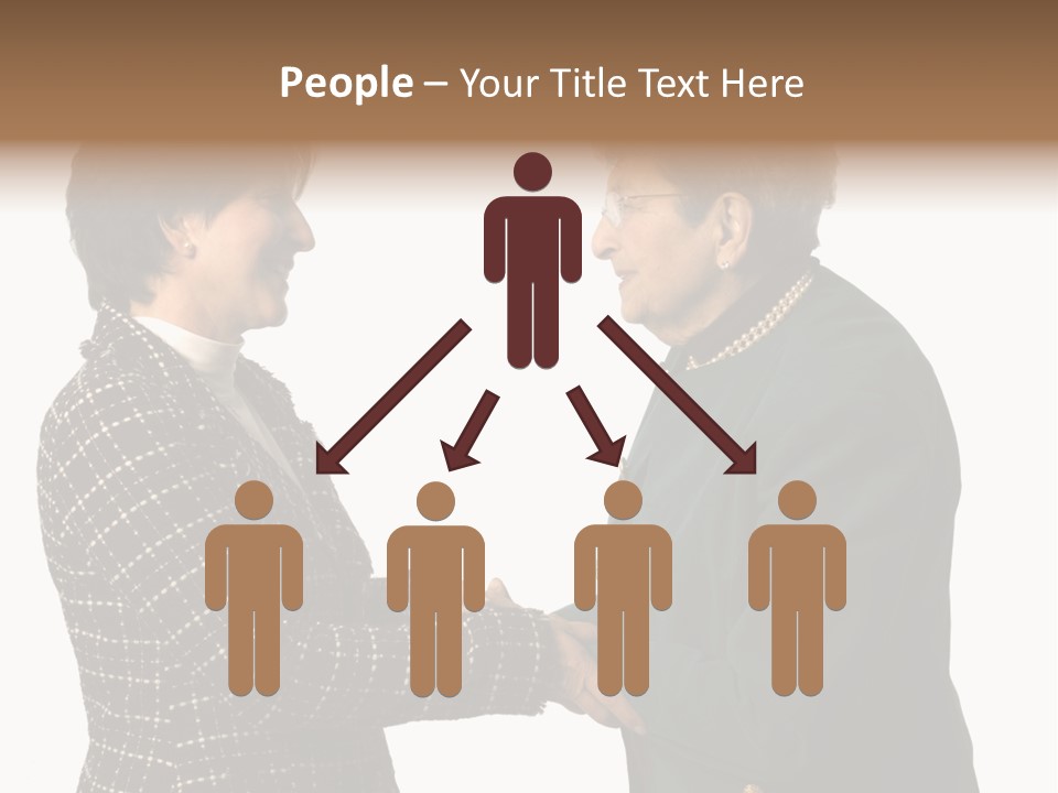 Senior Executive Partners Or Care Giver And Mature Woman PowerPoint Template