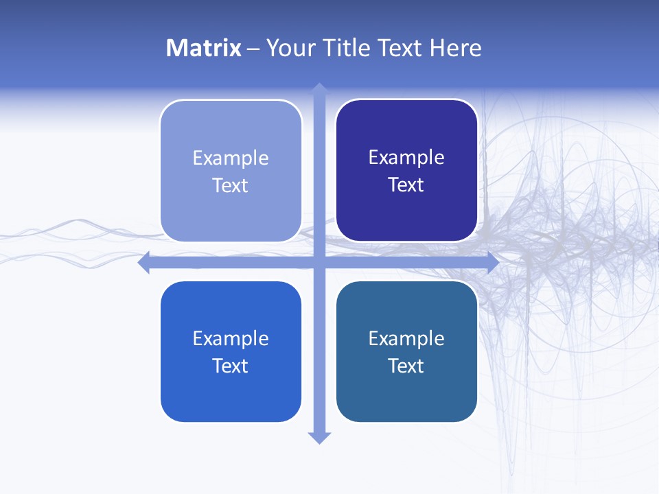 Blue Energy Impulse On White Background PowerPoint Template