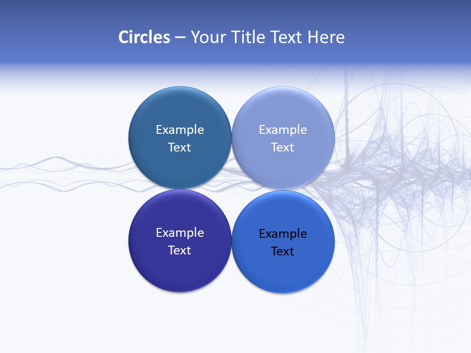 Blue Energy Impulse On White Background PowerPoint Template