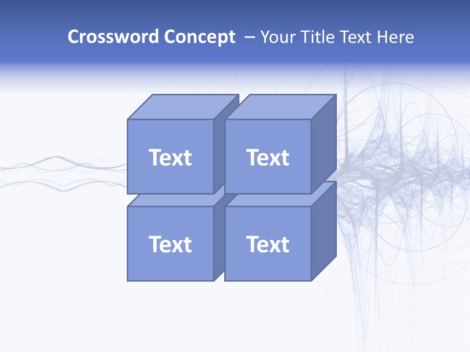 Blue Energy Impulse On White Background PowerPoint Template