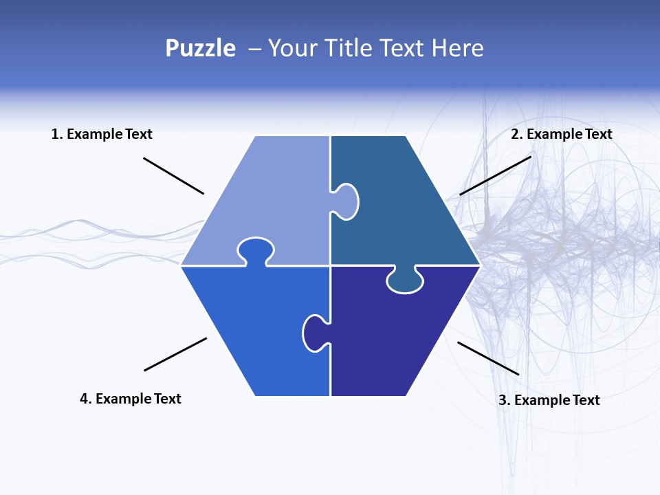 Blue Energy Impulse On White Background PowerPoint Template