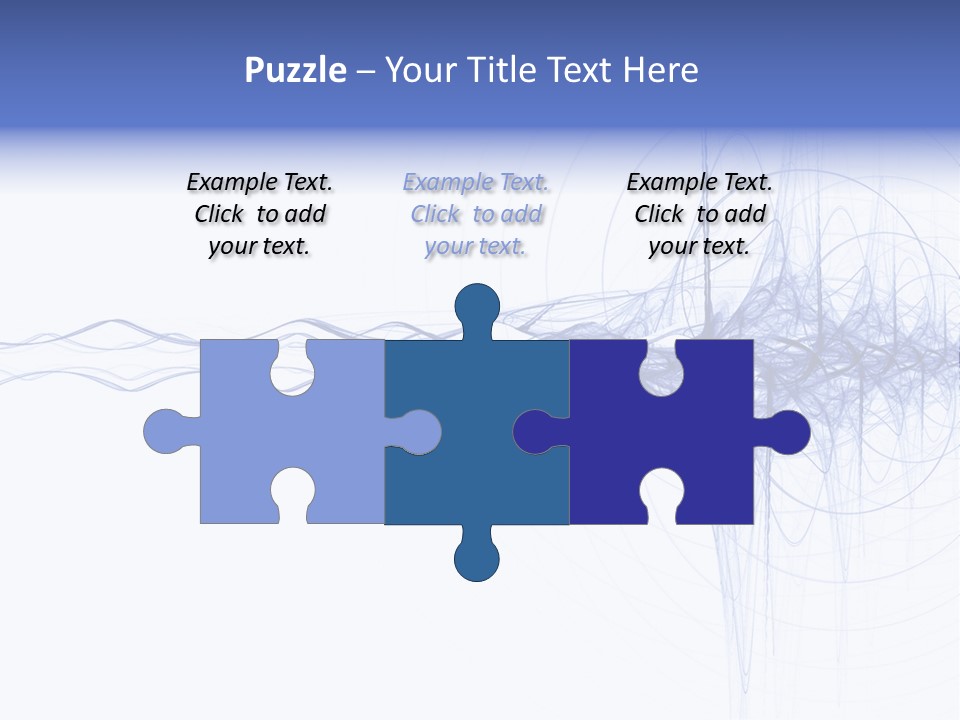 Blue Energy Impulse On White Background PowerPoint Template