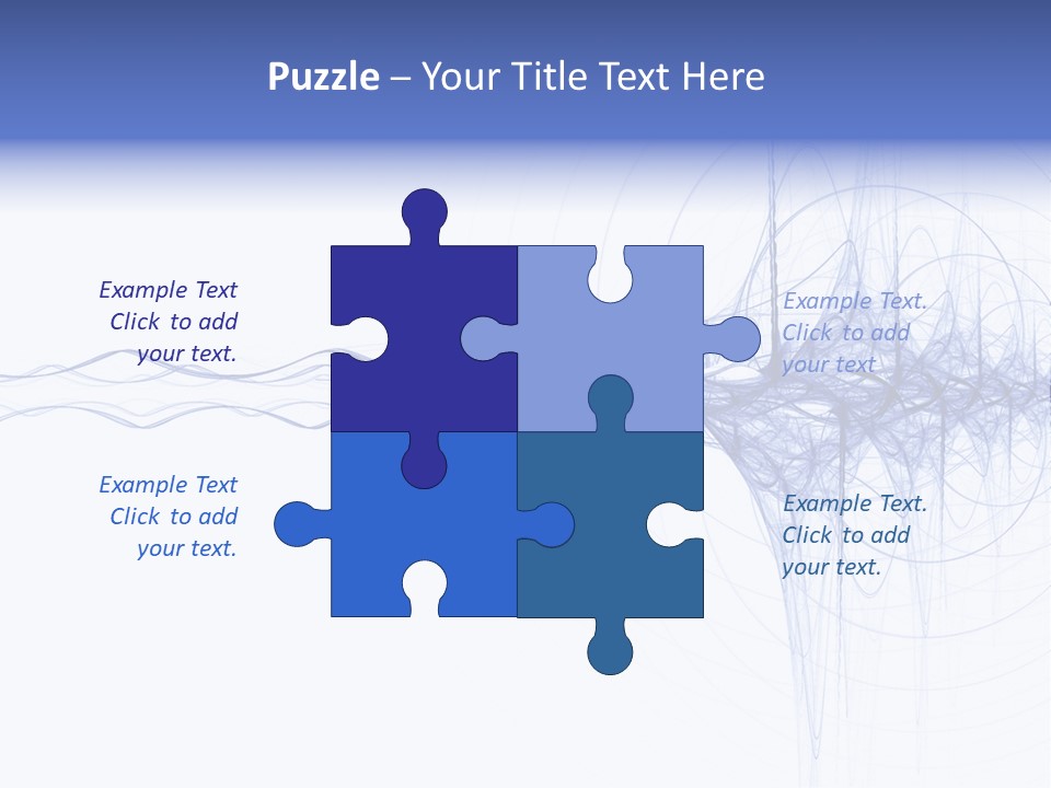 Blue Energy Impulse On White Background PowerPoint Template