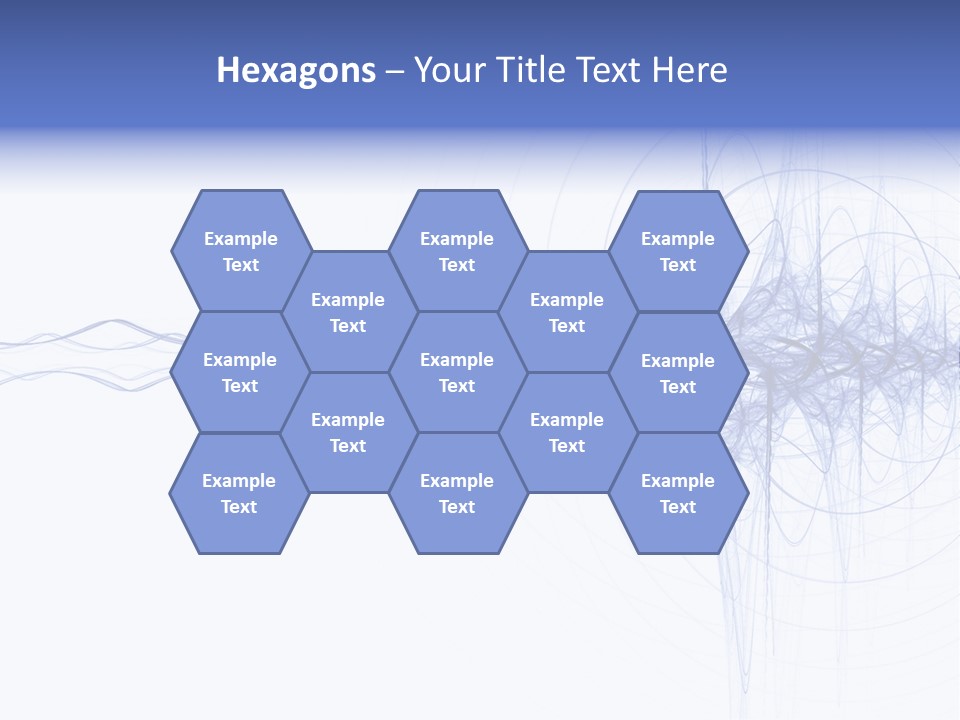 Blue Energy Impulse On White Background PowerPoint Template