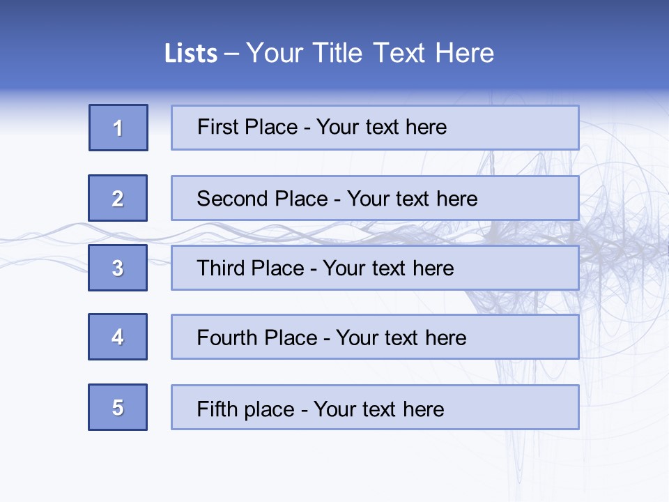 Blue Energy Impulse On White Background PowerPoint Template