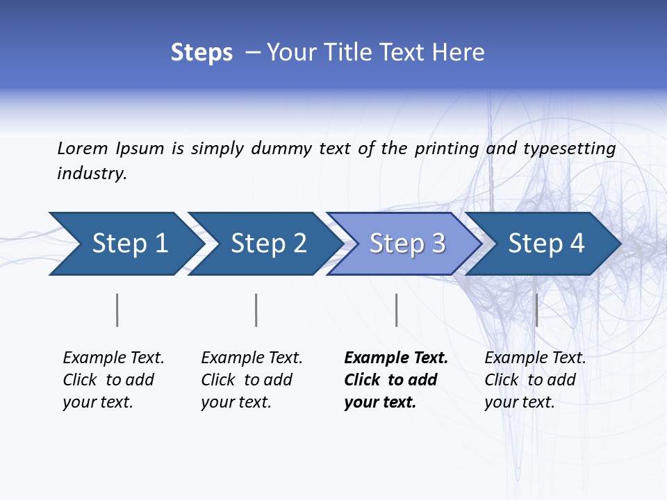 Blue Energy Impulse On White Background PowerPoint Template