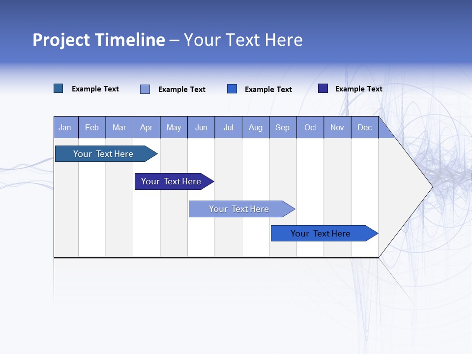 Blue Energy Impulse On White Background PowerPoint Template