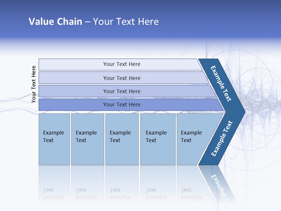 Blue Energy Impulse On White Background PowerPoint Template