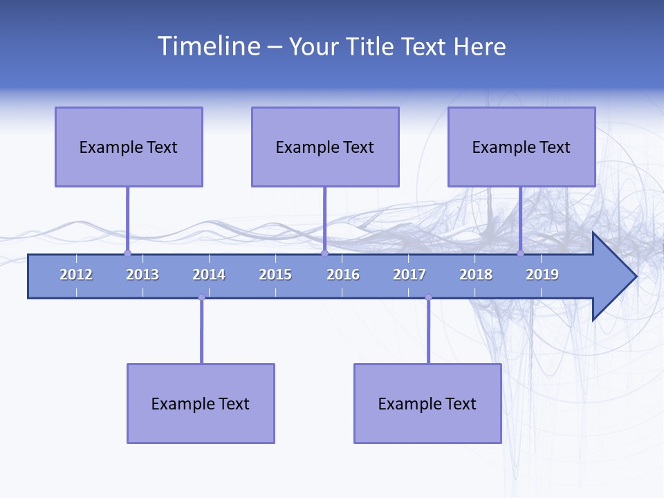 Blue Energy Impulse On White Background PowerPoint Template