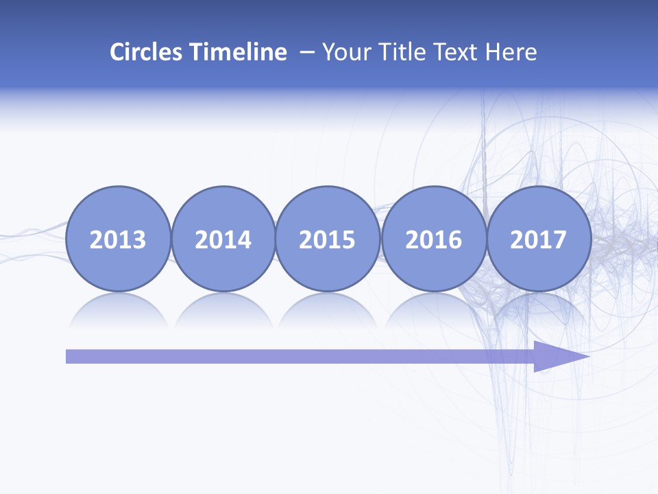 Blue Energy Impulse On White Background PowerPoint Template