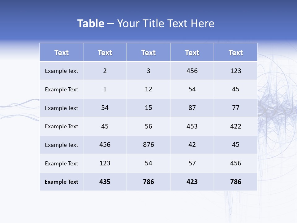 Blue Energy Impulse On White Background PowerPoint Template