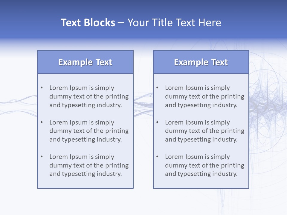 Blue Energy Impulse On White Background PowerPoint Template
