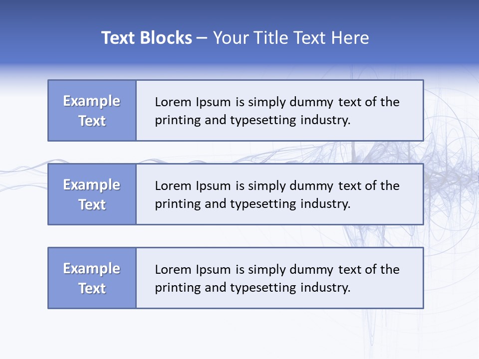 Blue Energy Impulse On White Background PowerPoint Template