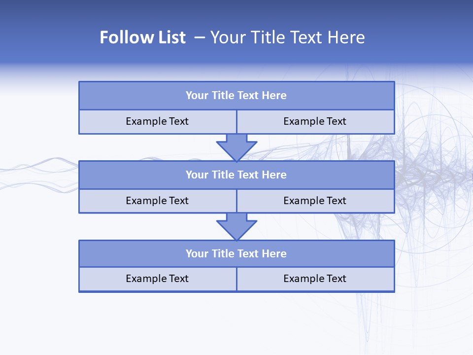 Blue Energy Impulse On White Background PowerPoint Template