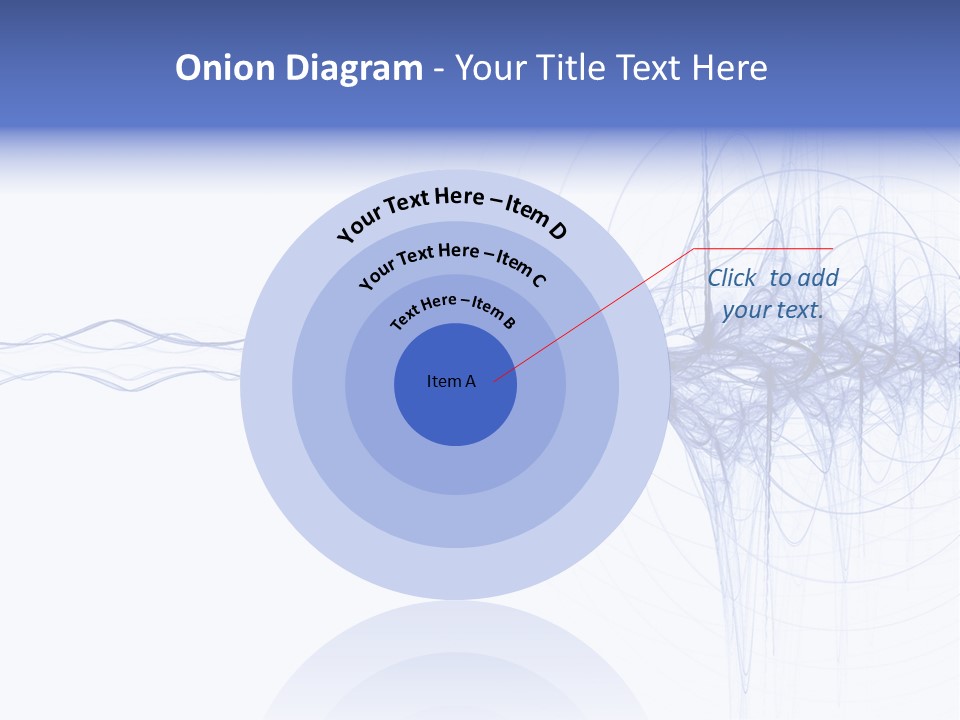 Blue Energy Impulse On White Background PowerPoint Template