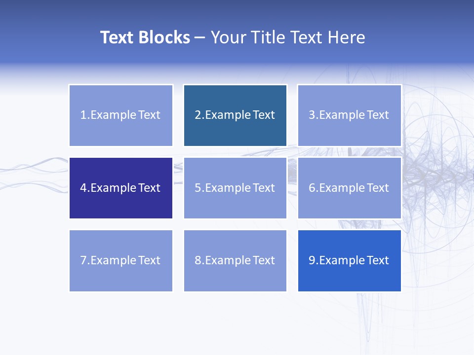 Blue Energy Impulse On White Background PowerPoint Template