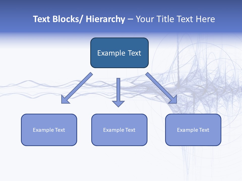 Blue Energy Impulse On White Background PowerPoint Template