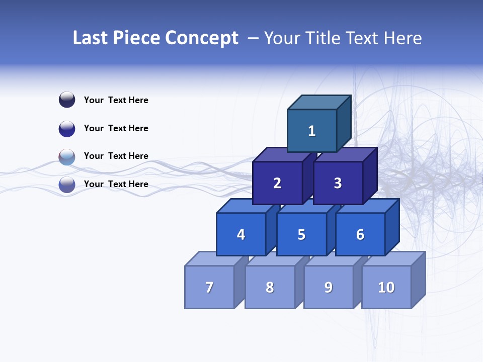 Blue Energy Impulse On White Background PowerPoint Template