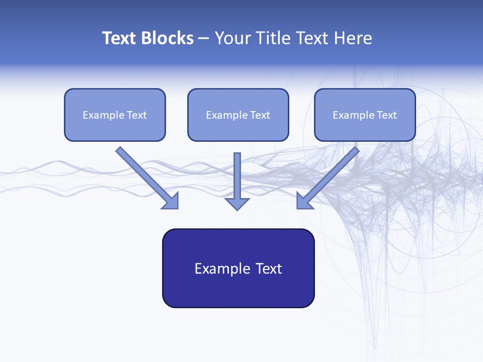 Blue Energy Impulse On White Background PowerPoint Template