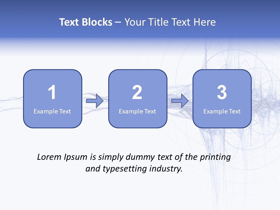 Blue Energy Impulse On White Background PowerPoint Template