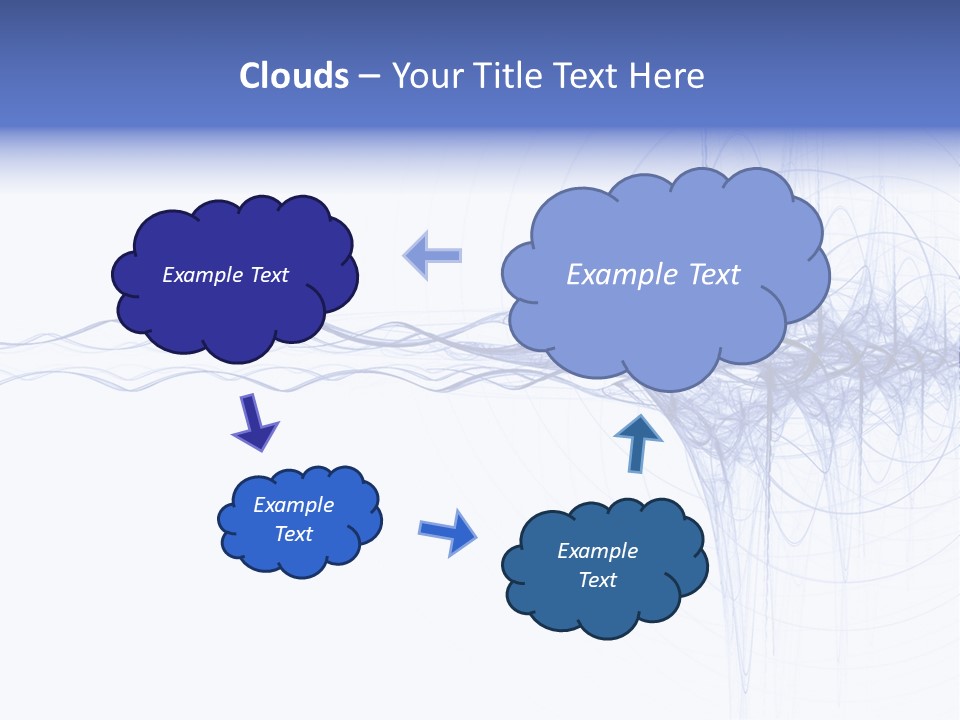 Blue Energy Impulse On White Background PowerPoint Template