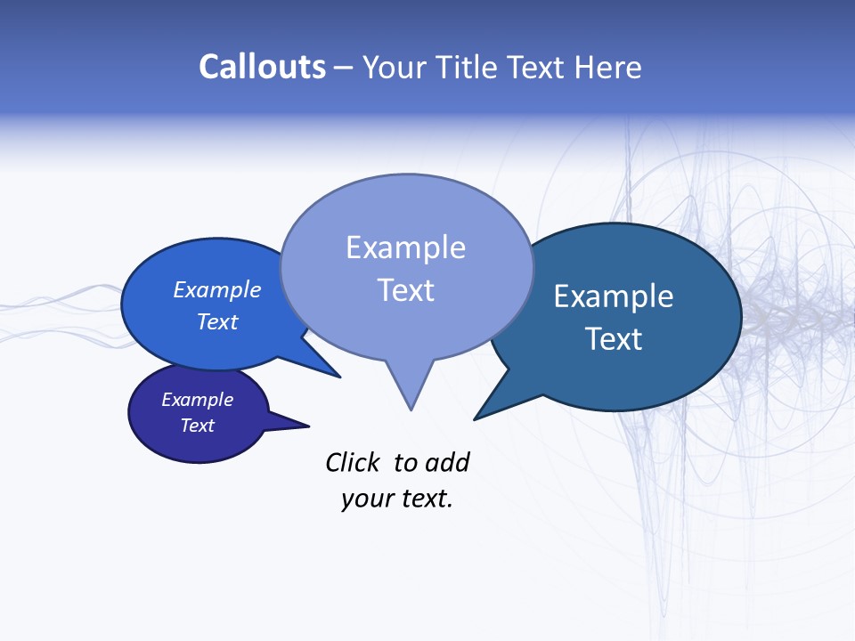 Blue Energy Impulse On White Background PowerPoint Template