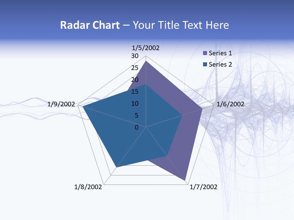 Blue Energy Impulse On White Background PowerPoint Template