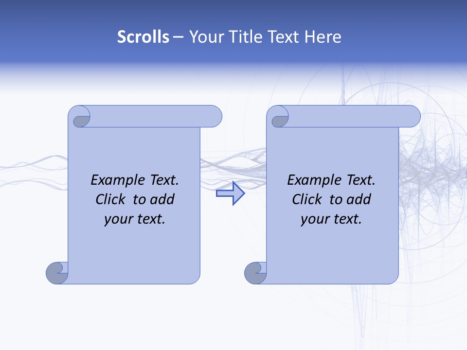 Blue Energy Impulse On White Background PowerPoint Template