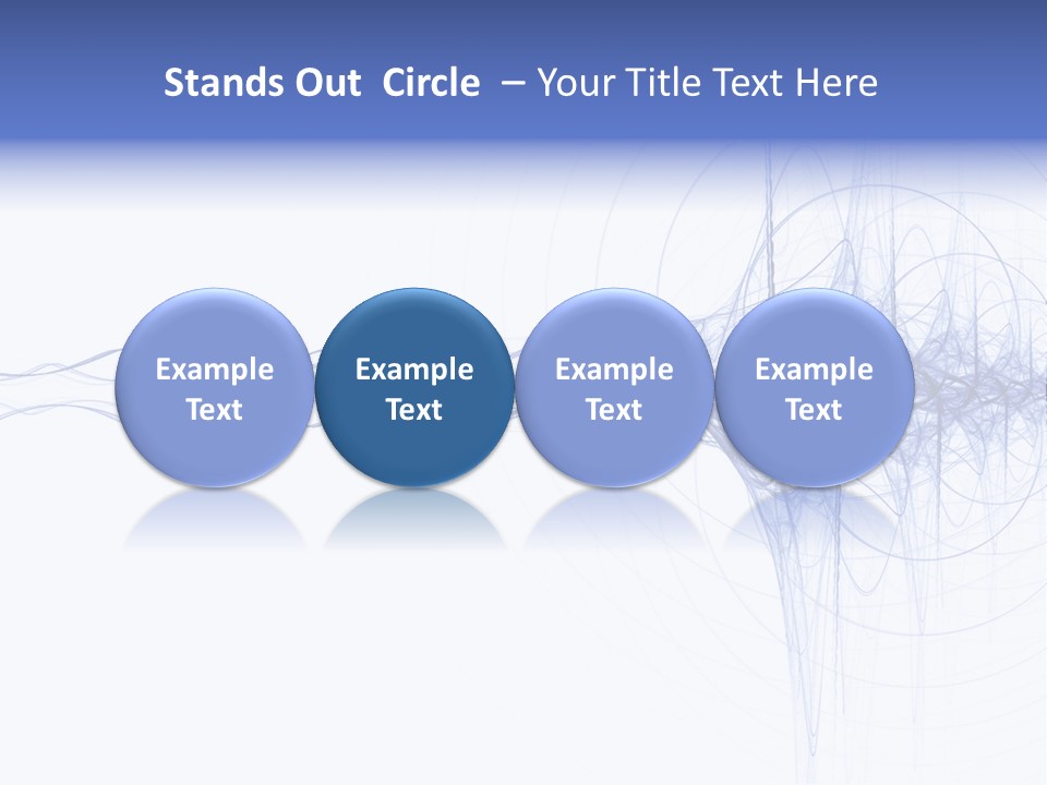 Blue Energy Impulse On White Background PowerPoint Template