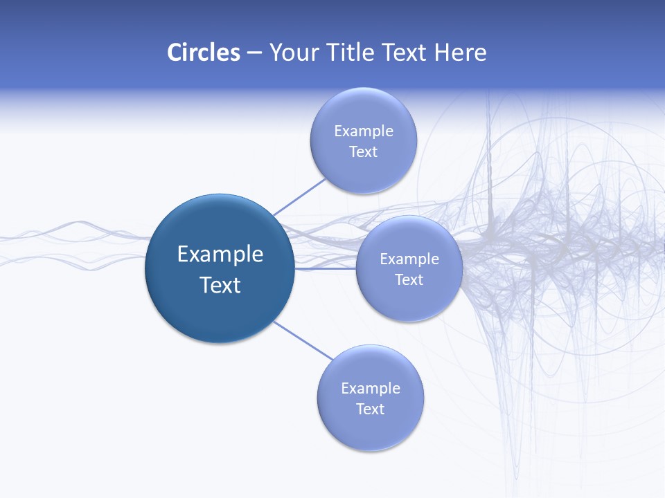 Blue Energy Impulse On White Background PowerPoint Template