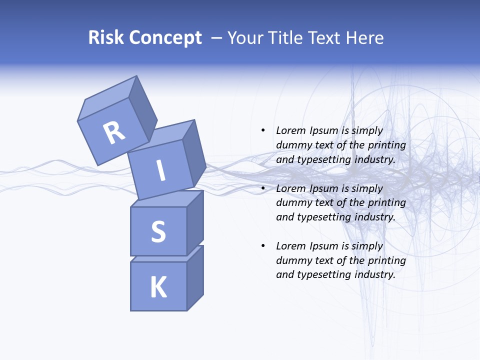 Blue Energy Impulse On White Background PowerPoint Template