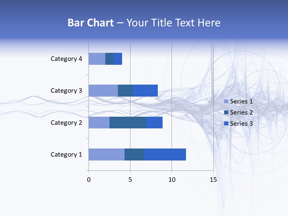 Blue Energy Impulse On White Background PowerPoint Template