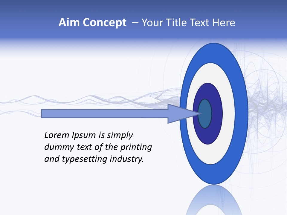 Blue Energy Impulse On White Background PowerPoint Template