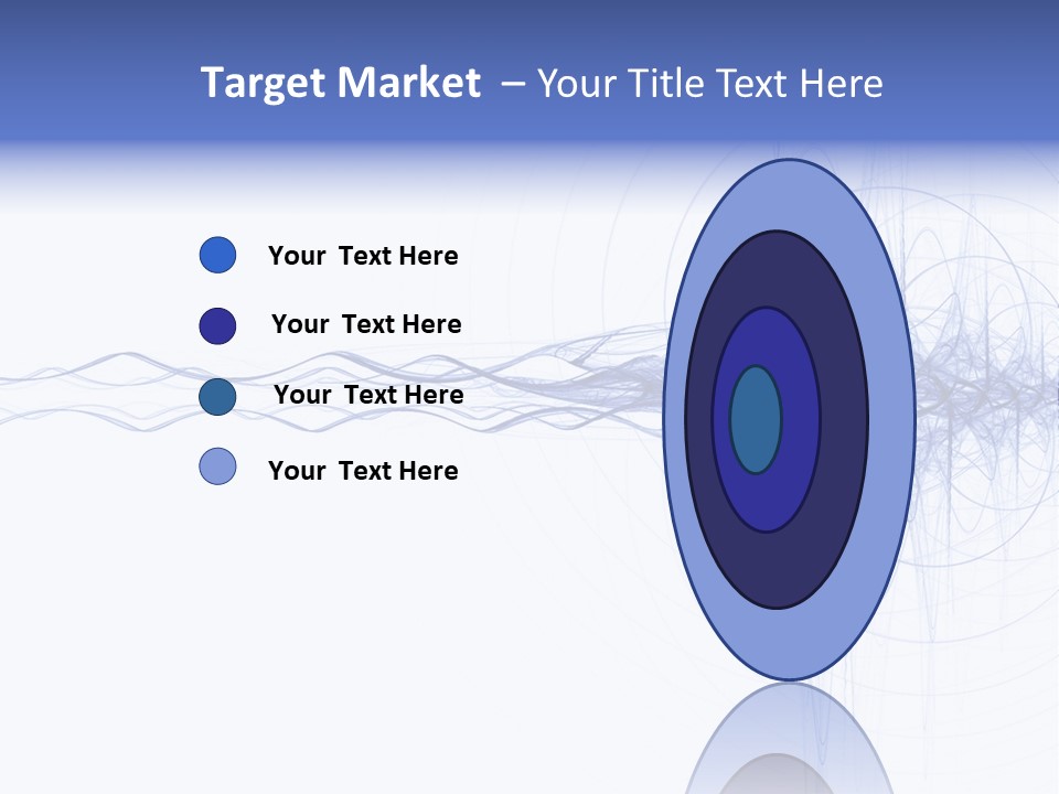 Blue Energy Impulse On White Background PowerPoint Template