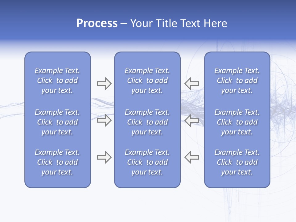 Blue Energy Impulse On White Background PowerPoint Template
